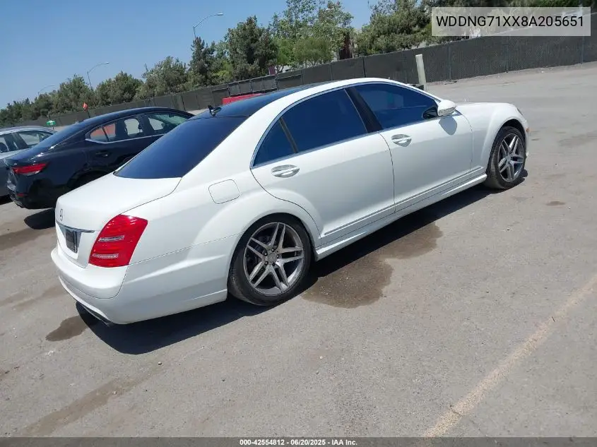 2008 Mercedes-Benz S 550 VIN: WDDNG71XX8A205651 Lot: 42554812