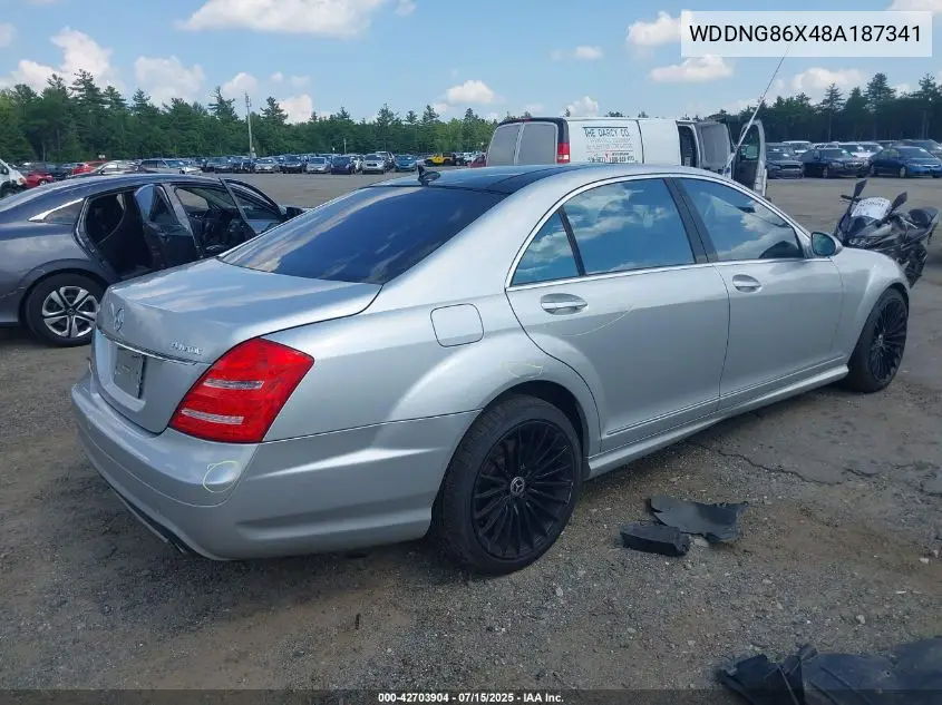 2008 Mercedes-Benz S 550 4Matic VIN: WDDNG86X48A187341 Lot: 42703904