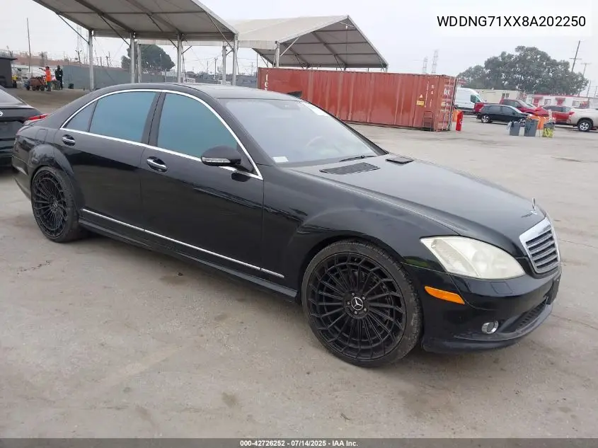 2008 Mercedes-Benz S 550 VIN: WDDNG71XX8A202250 Lot: 42726252