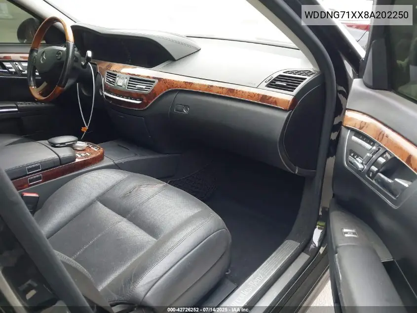 2008 Mercedes-Benz S 550 VIN: WDDNG71XX8A202250 Lot: 42726252