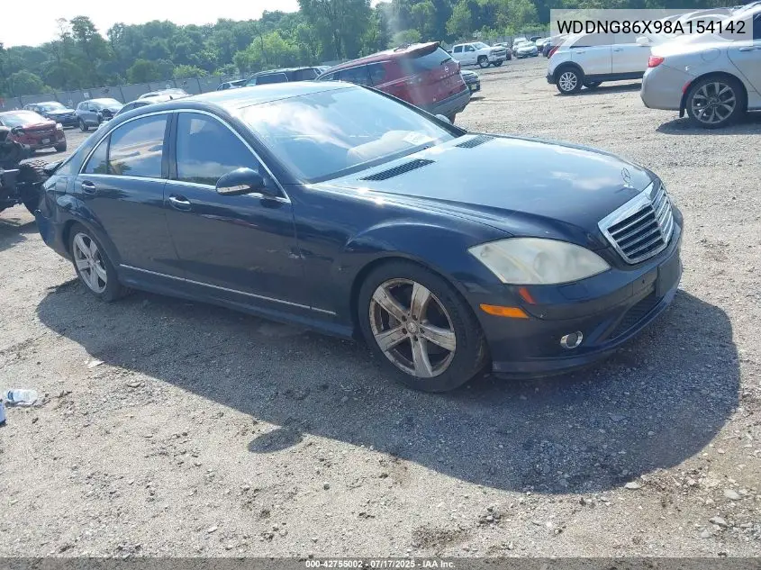 2008 Mercedes-Benz S 550 4Matic VIN: WDDNG86X98A154142 Lot: 42755002