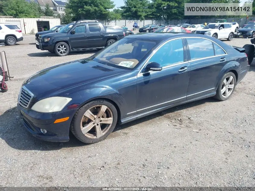 2008 Mercedes-Benz S 550 4Matic VIN: WDDNG86X98A154142 Lot: 42755002