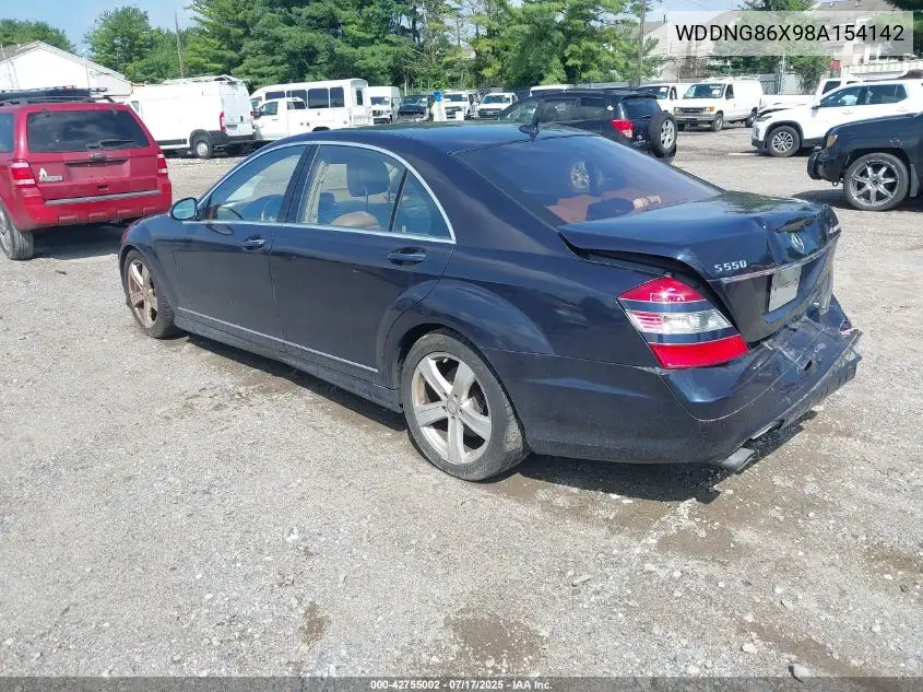2008 Mercedes-Benz S 550 4Matic VIN: WDDNG86X98A154142 Lot: 42755002