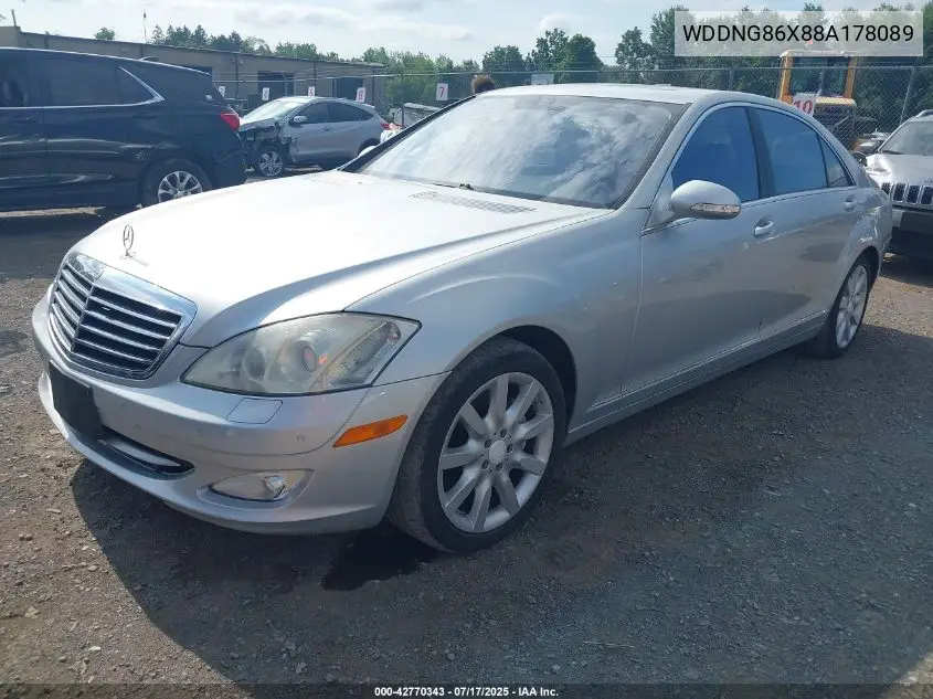 2008 Mercedes-Benz S 550 4Matic VIN: WDDNG86X88A178089 Lot: 42770343
