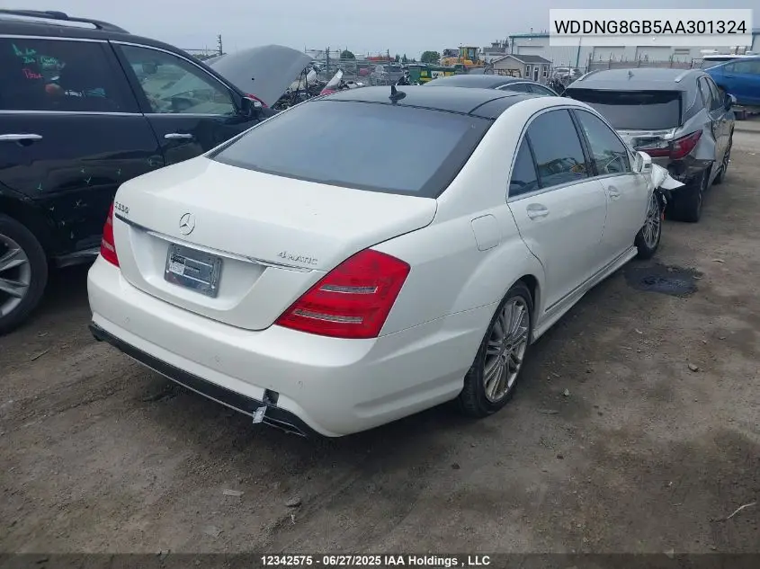 2010 Mercedes-Benz S 550 4Matic VIN: WDDNG8GB5AA301324 Lot: 12342575