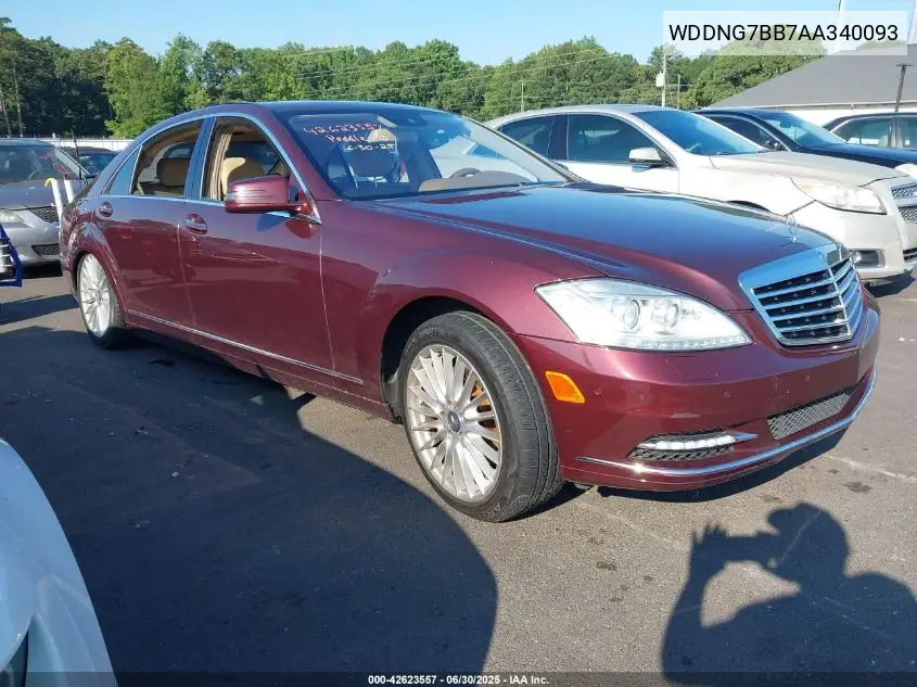 2010 Mercedes-Benz S 550 550 VIN: WDDNG7BB7AA340093 Lot: 42623557