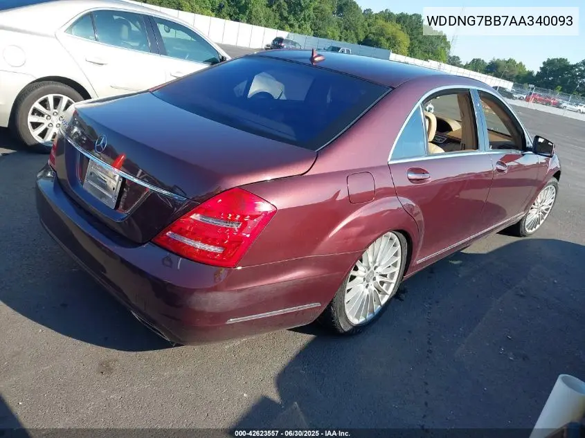 2010 Mercedes-Benz S 550 550 VIN: WDDNG7BB7AA340093 Lot: 42623557