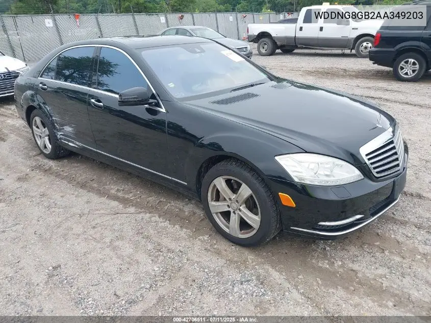 2010 Mercedes-Benz S 550 4Matic VIN: WDDNG8GB2AA349203 Lot: 42706511