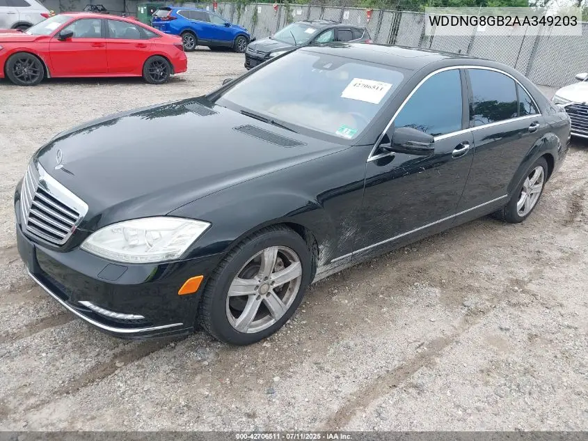 2010 Mercedes-Benz S 550 4Matic VIN: WDDNG8GB2AA349203 Lot: 42706511