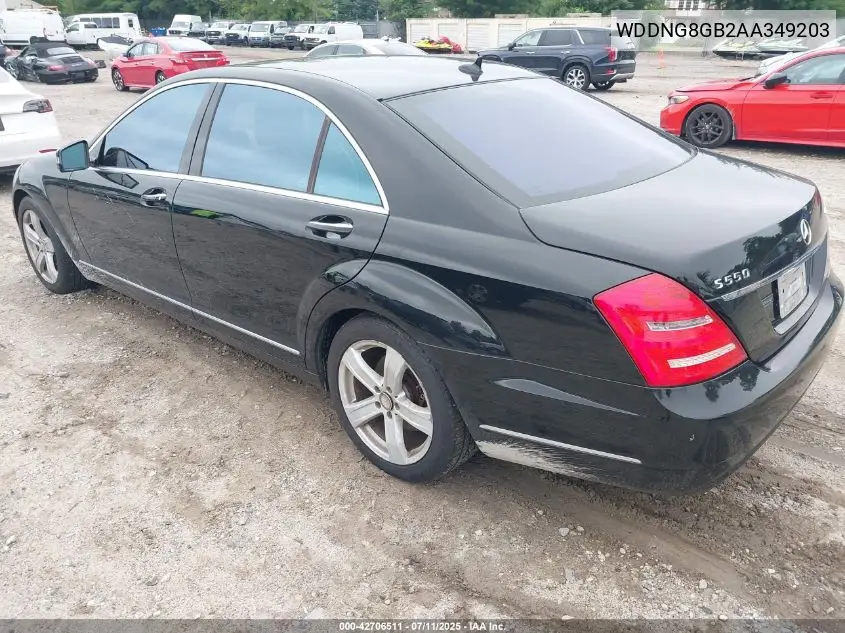 2010 Mercedes-Benz S 550 4Matic VIN: WDDNG8GB2AA349203 Lot: 42706511