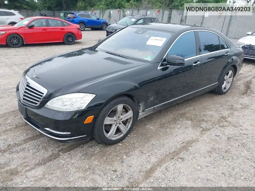 2010 Mercedes-Benz S 550 4Matic VIN: WDDNG8GB2AA349203 Lot: 42706511