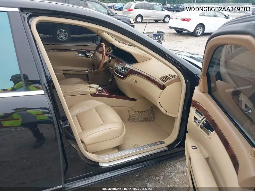 2010 Mercedes-Benz S 550 4Matic VIN: WDDNG8GB2AA349203 Lot: 42706511