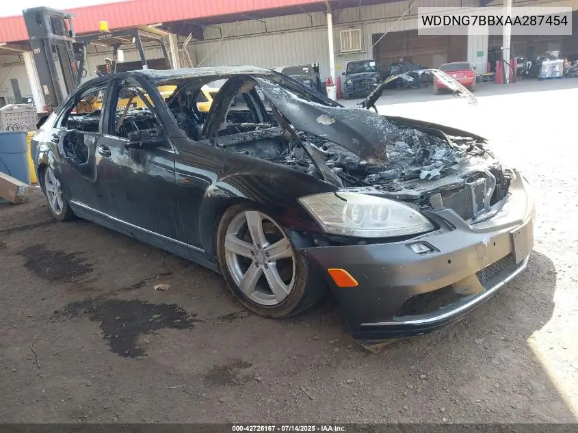 2010 Mercedes-Benz S 550 VIN: WDDNG7BBXAA287454 Lot: 42726167