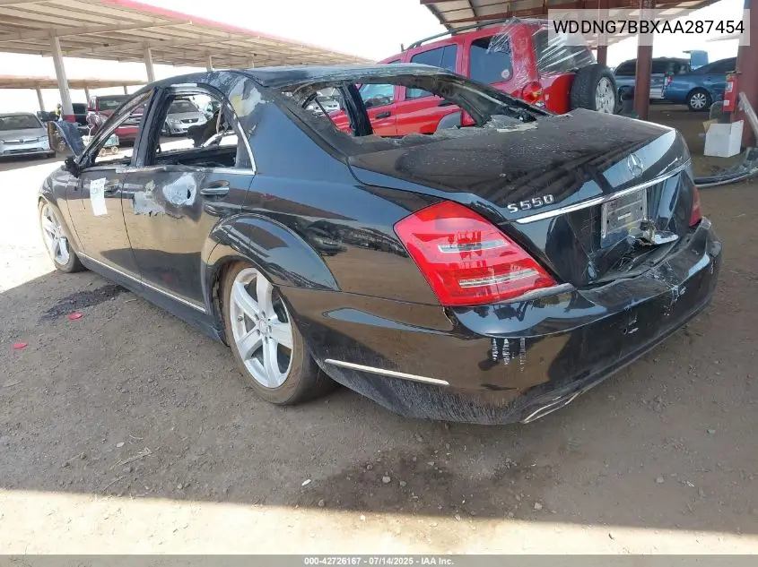 2010 Mercedes-Benz S 550 VIN: WDDNG7BBXAA287454 Lot: 42726167