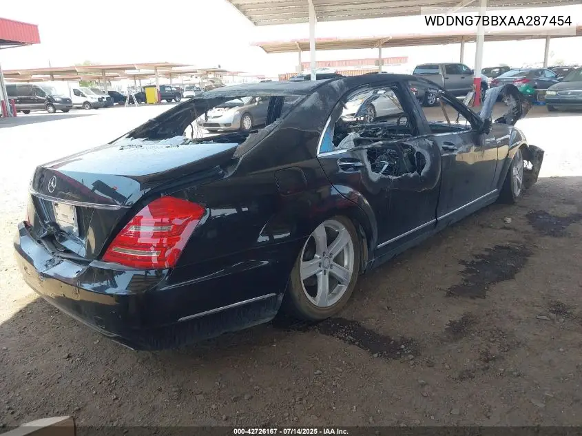 2010 Mercedes-Benz S 550 VIN: WDDNG7BBXAA287454 Lot: 42726167