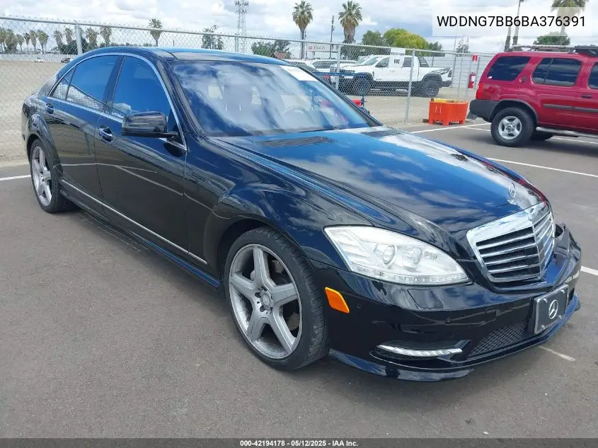 2011 Mercedes-Benz S 550 VIN: WDDNG7BB6BA376391 Lot: 42194178