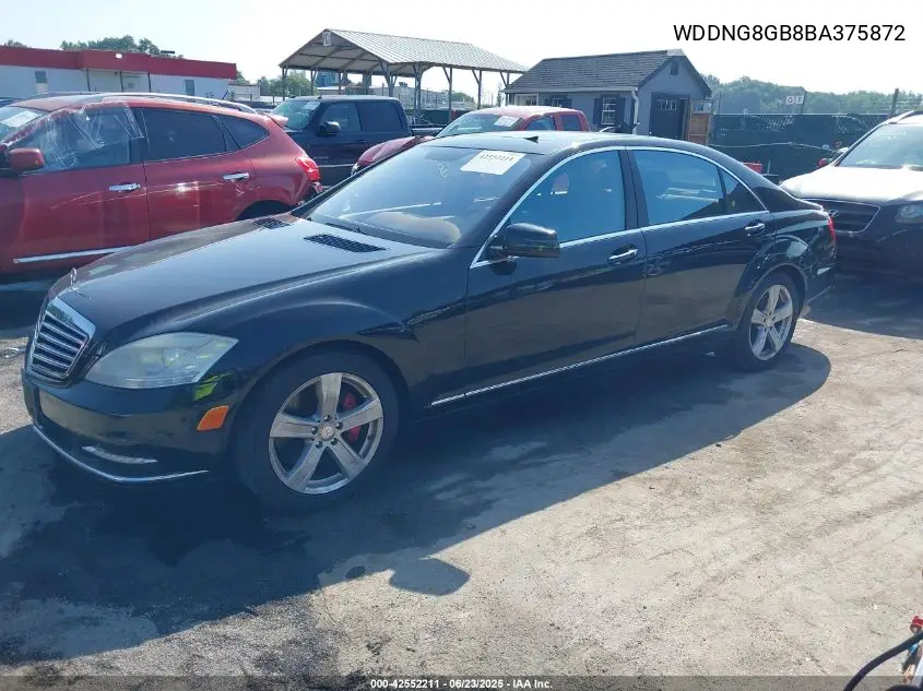 2011 Mercedes-Benz S 550 4Matic VIN: WDDNG8GB8BA375872 Lot: 42552211