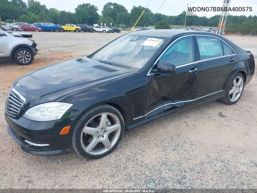 2011 Mercedes-Benz S 550 VIN: WDDNG7BB6BA400575 Lot: 42591419