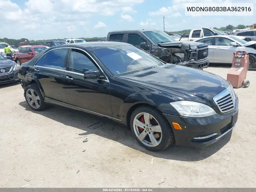 2011 Mercedes-Benz S 550 4Matic VIN: WDDNG8GB3BA362916 Lot: 42742362