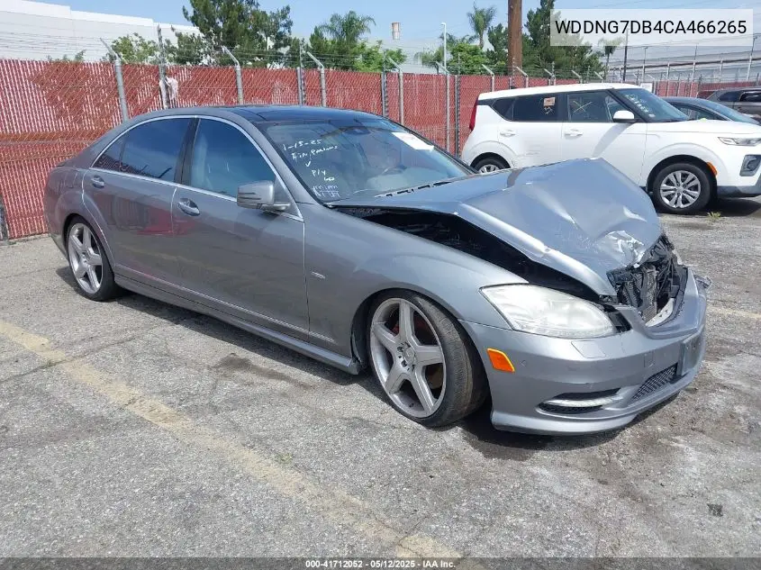 2012 Mercedes-Benz S 550 VIN: WDDNG7DB4CA466265 Lot: 41712052