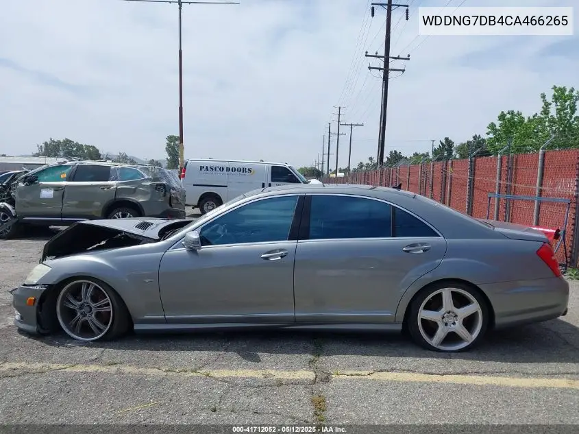 2012 Mercedes-Benz S 550 VIN: WDDNG7DB4CA466265 Lot: 41712052