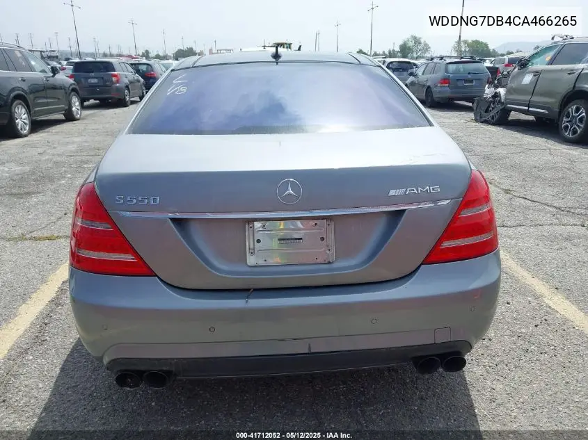 2012 Mercedes-Benz S 550 VIN: WDDNG7DB4CA466265 Lot: 41712052