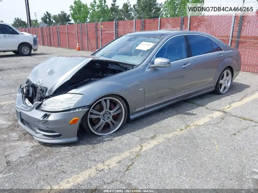 2012 Mercedes-Benz S 550 VIN: WDDNG7DB4CA466265 Lot: 41712052