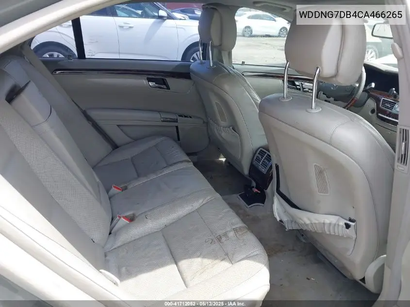 2012 Mercedes-Benz S 550 VIN: WDDNG7DB4CA466265 Lot: 41712052