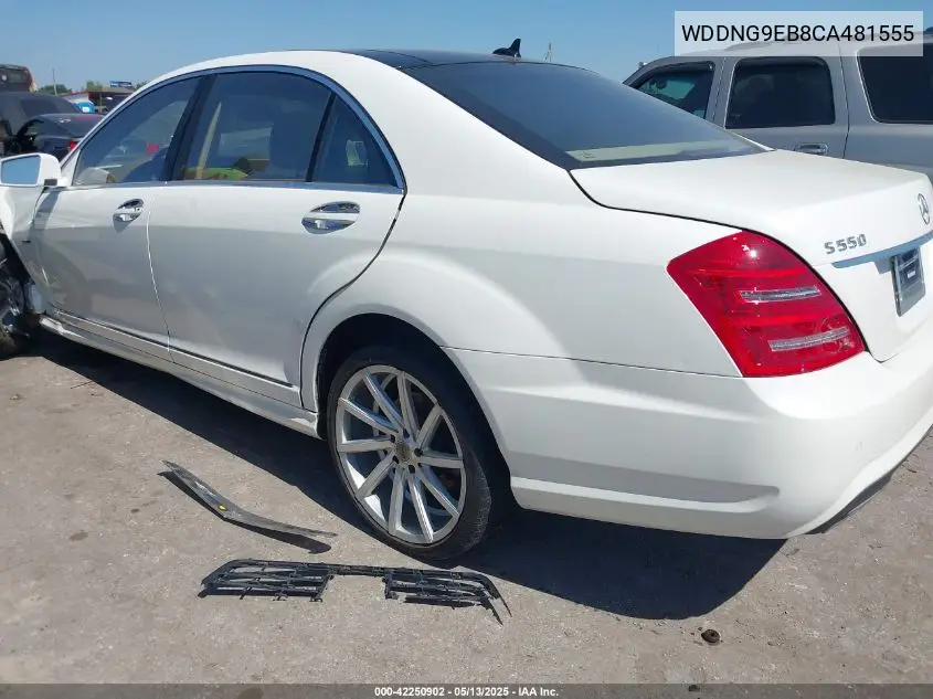 2012 Mercedes-Benz S 550 4Matic VIN: WDDNG9EB8CA481555 Lot: 42250902