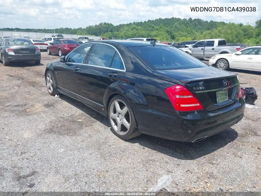 2012 Mercedes-Benz S 550 VIN: WDDNG7DB1CA439038 Lot: 42451202