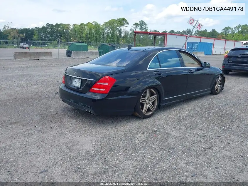 2012 Mercedes-Benz S 550 VIN: WDDNG7DB1CA449178 Lot: 42550971