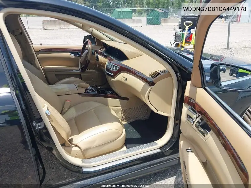 2012 Mercedes-Benz S 550 VIN: WDDNG7DB1CA449178 Lot: 42550971