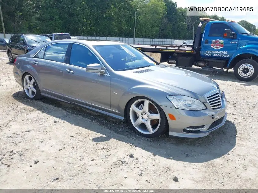 2012 Mercedes-Benz S 550 VIN: WDDNG7DB0CA419685 Lot: 42752156