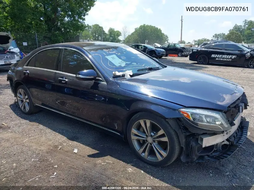 2015 Mercedes-Benz S 550 VIN: WDDUG8CB9FA070761 Lot: 42561320