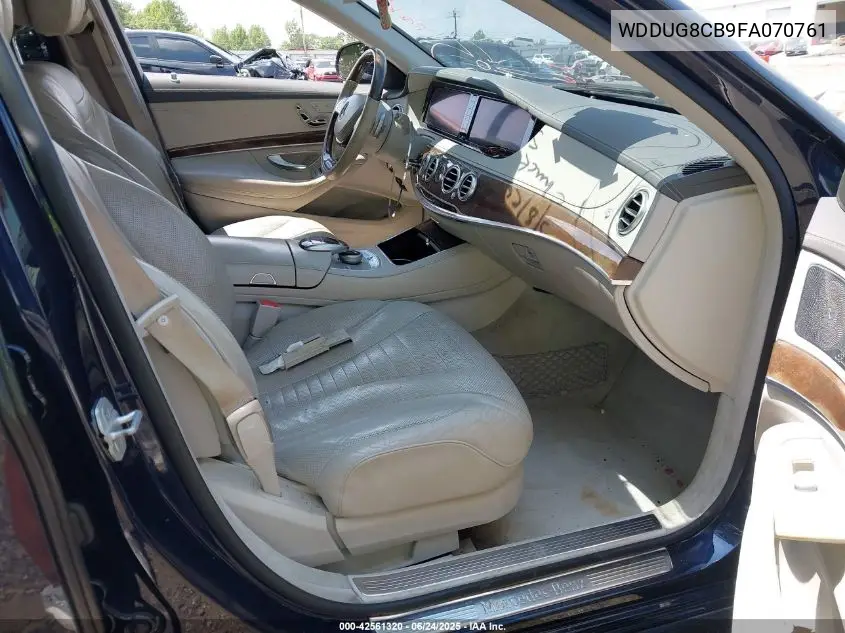 2015 Mercedes-Benz S 550 VIN: WDDUG8CB9FA070761 Lot: 42561320