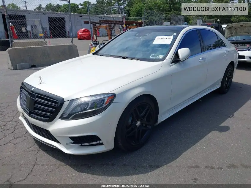 2015 Mercedes-Benz S 550 4Matic VIN: WDDUG8FBXFA117100 Lot: 42592430