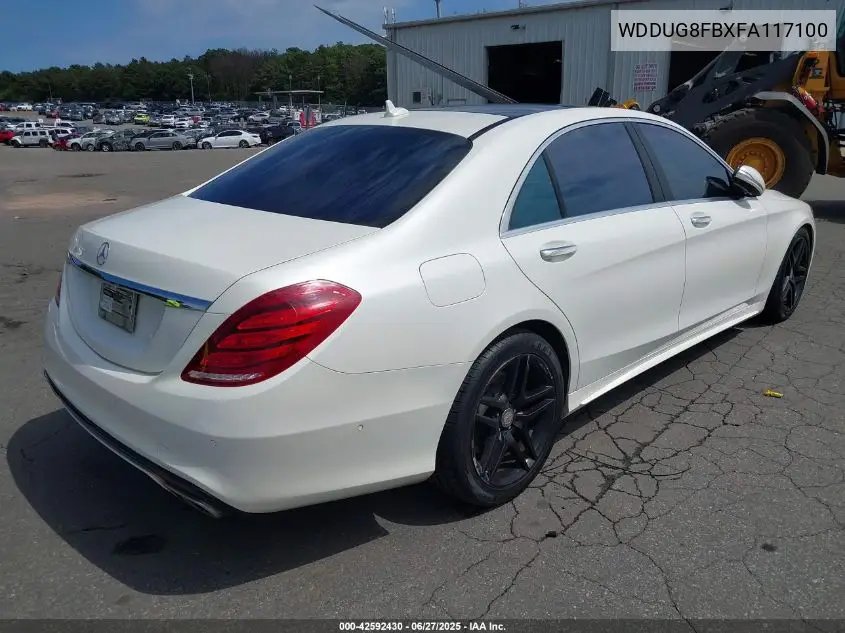 2015 Mercedes-Benz S 550 4Matic VIN: WDDUG8FBXFA117100 Lot: 42592430