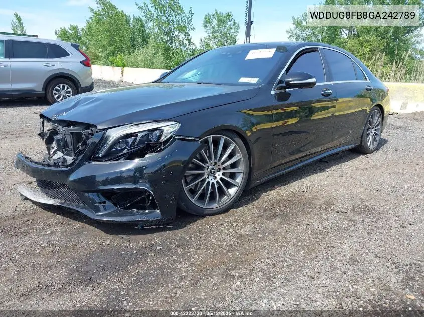 2016 Mercedes-Benz S 550 4Matic VIN: WDDUG8FB8GA242789 Lot: 42223720