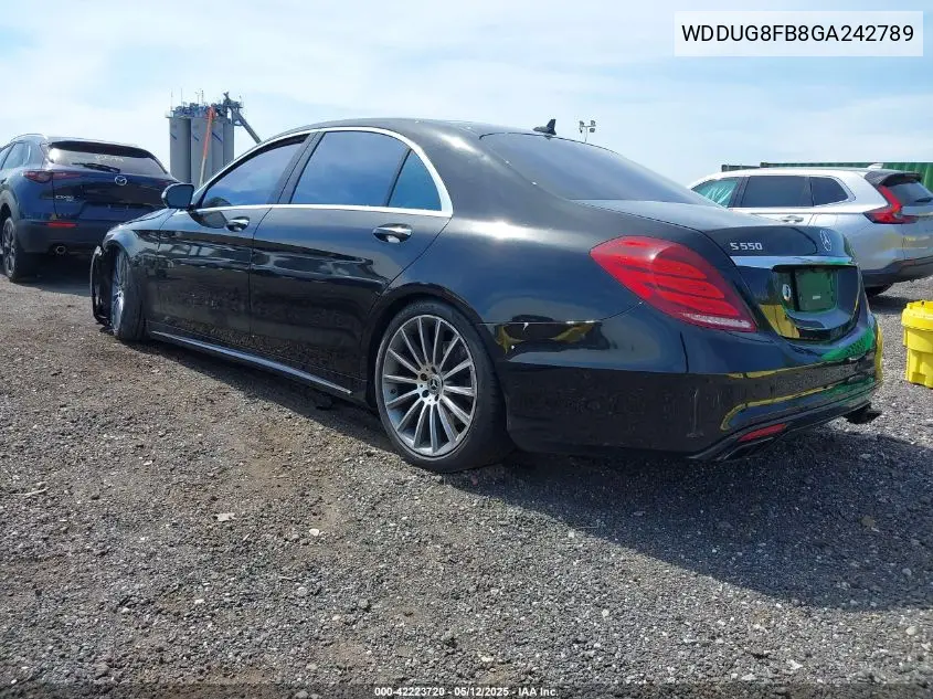 2016 Mercedes-Benz S 550 4Matic VIN: WDDUG8FB8GA242789 Lot: 42223720