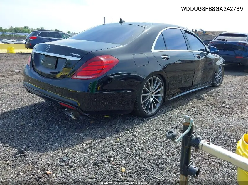 2016 Mercedes-Benz S 550 4Matic VIN: WDDUG8FB8GA242789 Lot: 42223720