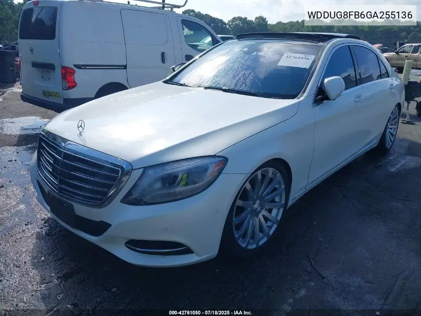 2016 Mercedes-Benz S 550 4Matic VIN: WDDUG8FB6GA255136 Lot: 42761050