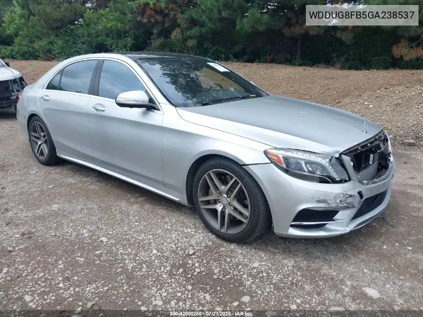 2016 Mercedes-Benz S 550 4Matic VIN: WDDUG8FB5GA238537 Lot: 42800256