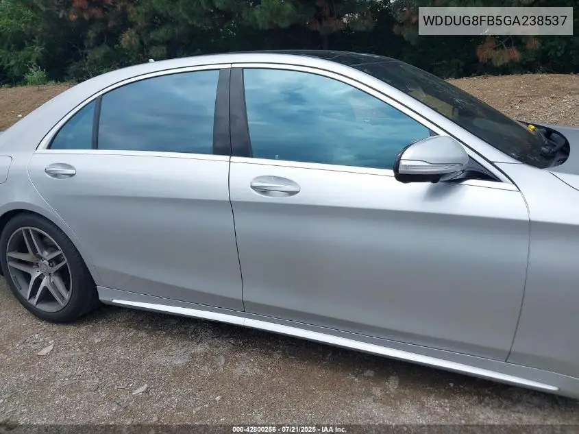 2016 Mercedes-Benz S 550 4Matic VIN: WDDUG8FB5GA238537 Lot: 42800256