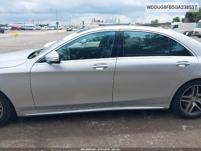 2016 Mercedes-Benz S 550 4Matic VIN: WDDUG8FB5GA238537 Lot: 42800256