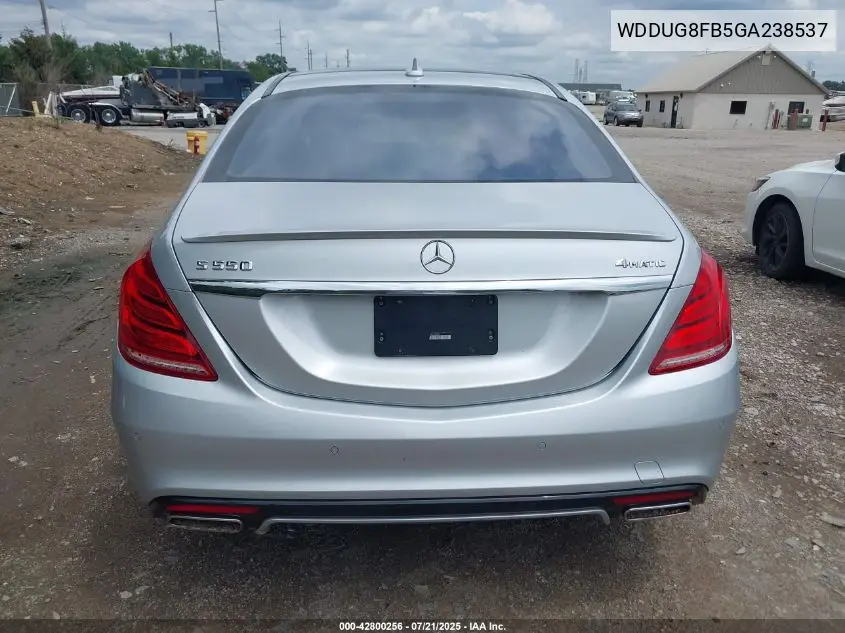 2016 Mercedes-Benz S 550 4Matic VIN: WDDUG8FB5GA238537 Lot: 42800256