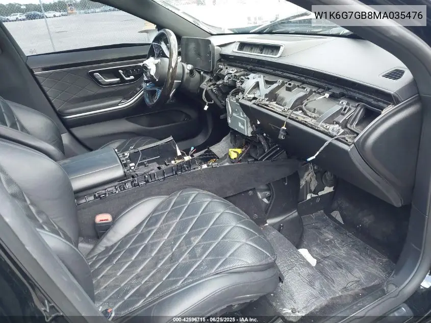 2021 Mercedes-Benz S 580 4Matic VIN: W1K6G7GB8MA035476 Lot: 42596715
