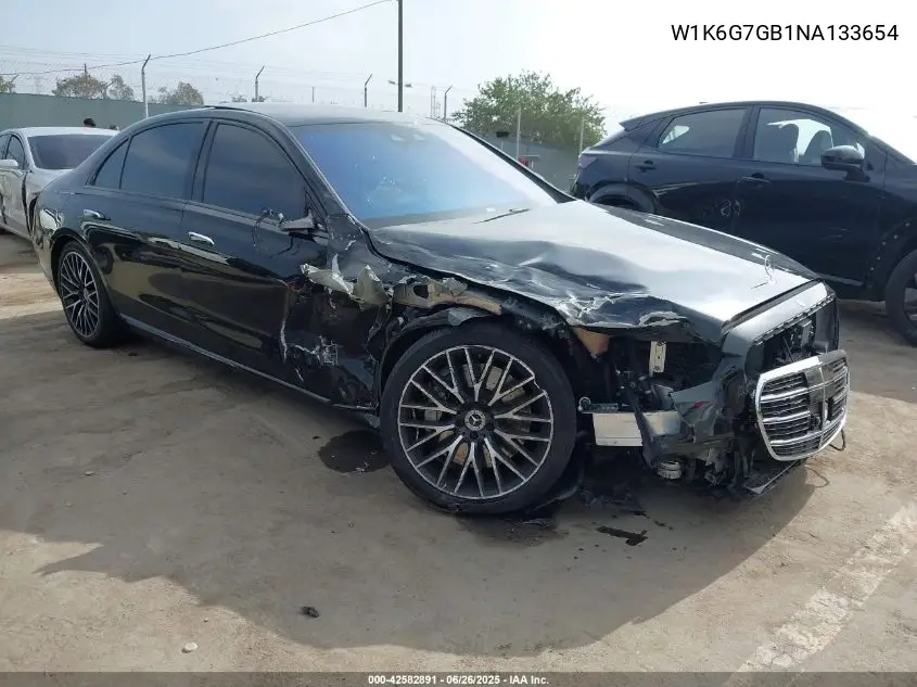 2022 Mercedes-Benz S 580 4Matic VIN: W1K6G7GB1NA133654 Lot: 42582891
