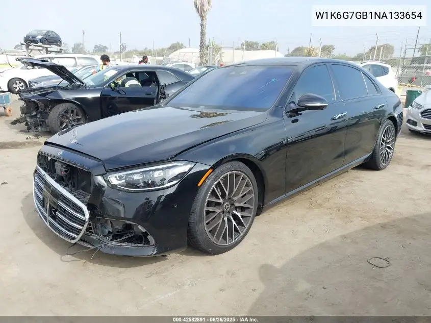 2022 Mercedes-Benz S 580 4Matic VIN: W1K6G7GB1NA133654 Lot: 42582891