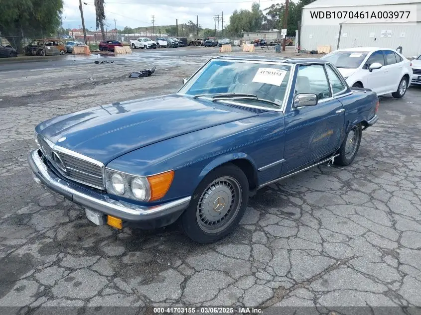 1984 Mercedes-Benz Sl 500 VIN: WDB1070461A003977 Lot: 41703155