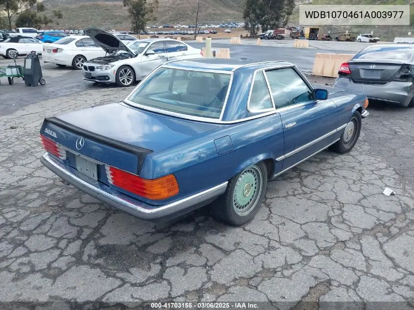 1984 Mercedes-Benz Sl 500 VIN: WDB1070461A003977 Lot: 41703155